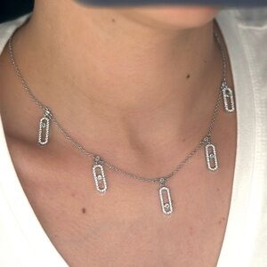 Silver Geometric Charm Necklace